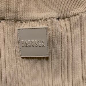 Barneys New York Cream Ribbed Bodysuit